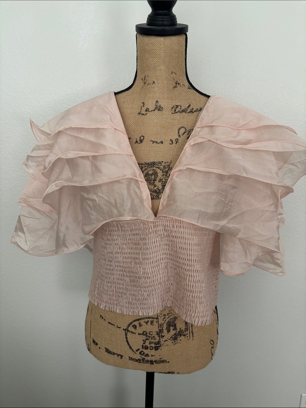 Commense Blush Pink Crinkle Blouse